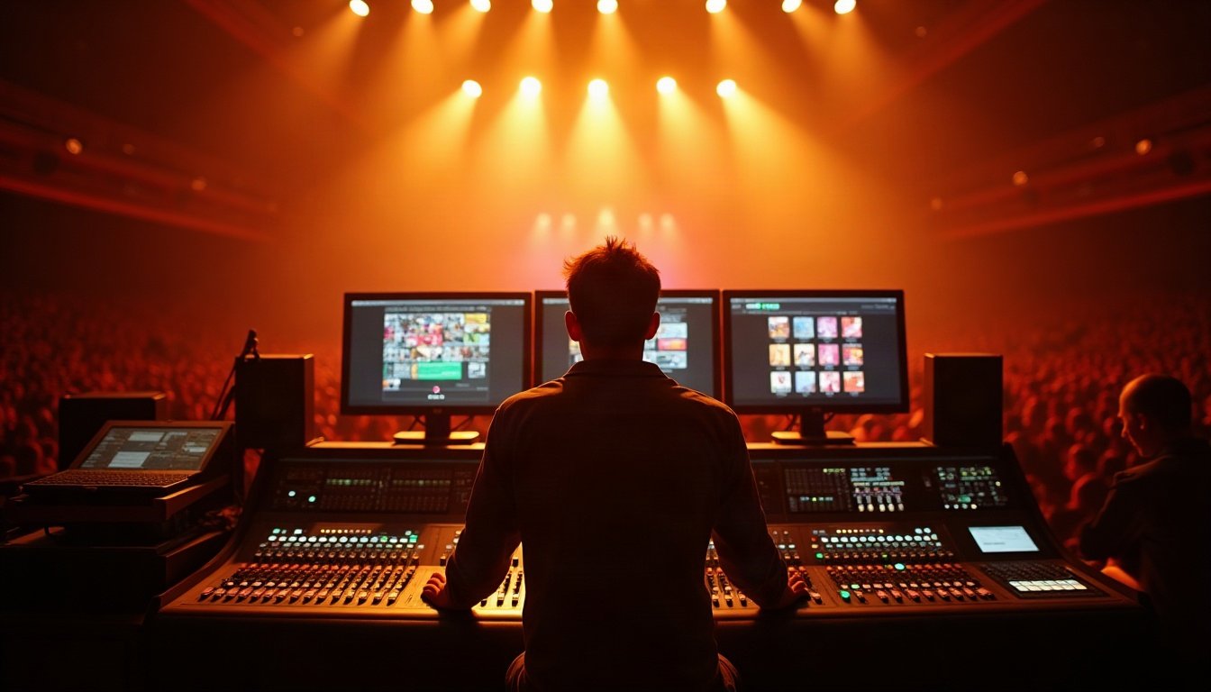 Console lumière en régie